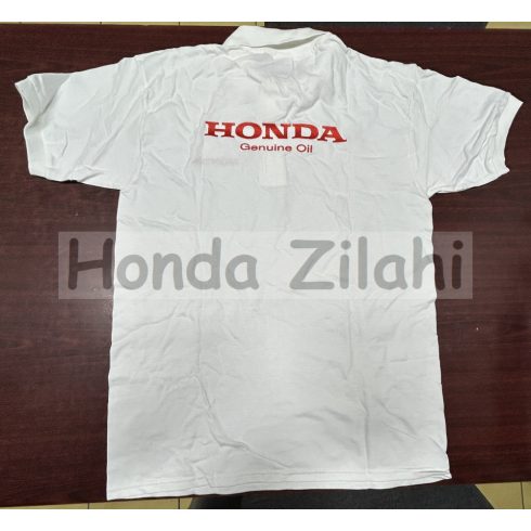 Honda fehér színű galléros póló (Genuine Oil)