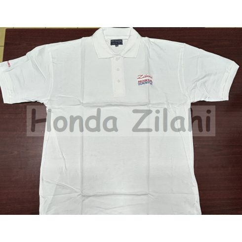  HondaZilahi fehér színű galléros póló (Marine)